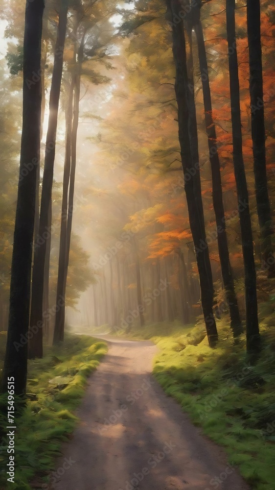 Fototapeta premium Road in forest