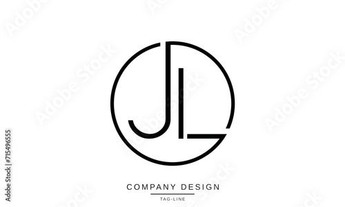 JL, LJ, Abstract Letters Logo Monogram