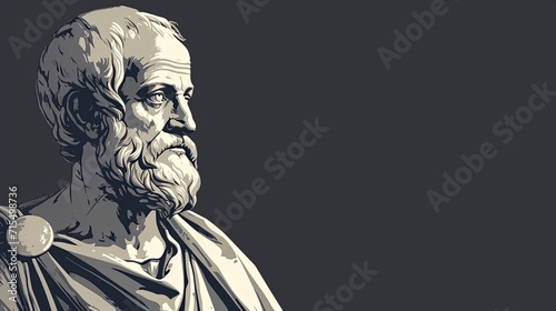 Aristotle Graphic with Blank Area for Customized Text photo