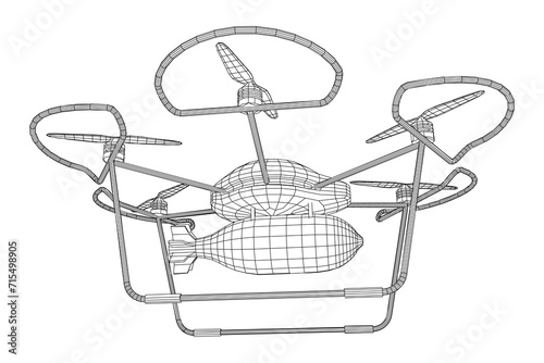 Military Combat Bomber Drone