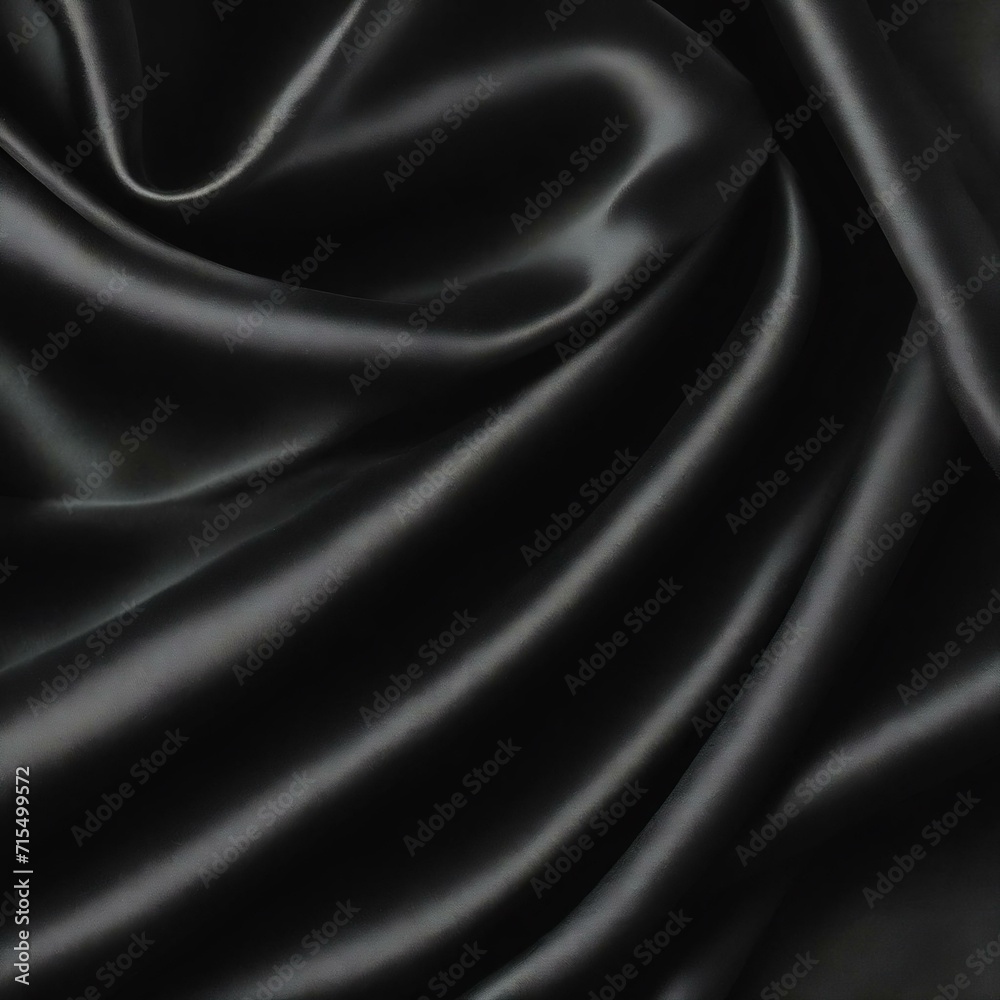 Obraz premium Black silk fabric texture background