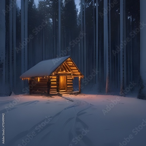 house in the snow