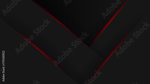  The abstract futuristic red light on a black background.