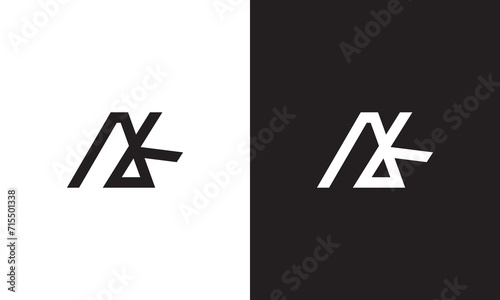 AK logo, monogram unique logo, black and white logo, premium elegant logo, letter AK Vector 