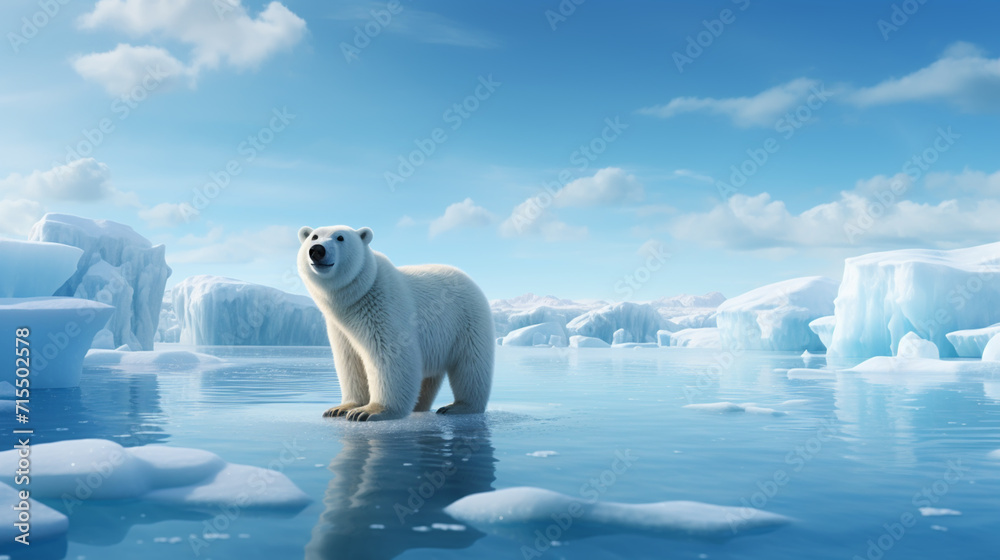 Cute polar bear paws up over wall, polar bear face cartoon Cute polar bear paws up over wall, polar bear face cartoon