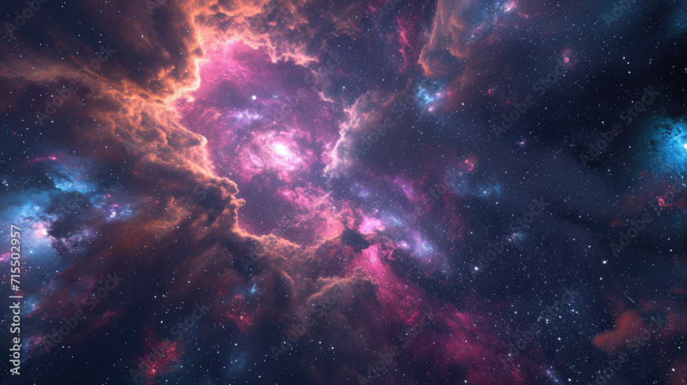 Abstract Milky Way background filled with colorful star clusters Abstract Milky Way background filled with colorful star clusters