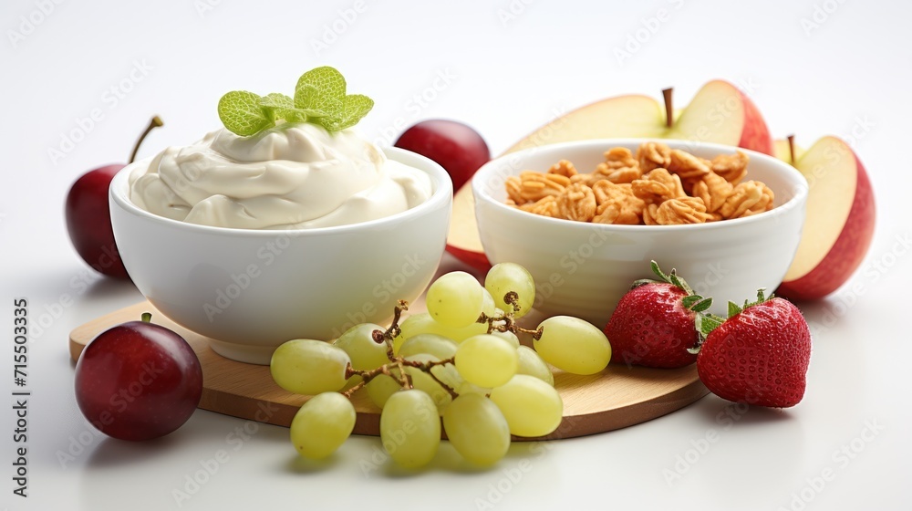 Looking white yoghurt with museli and fruit UHD wallpaper Looking white yoghurt with museli and fruit UHD wallpaper