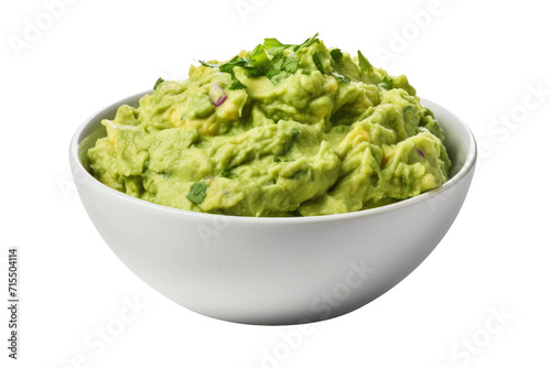 Guacamole and Veggie Sticks Isolated On Transparent Background