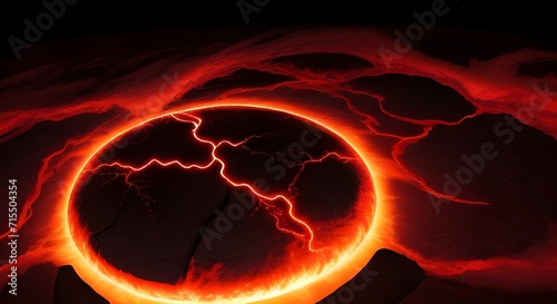 background lava and lightning