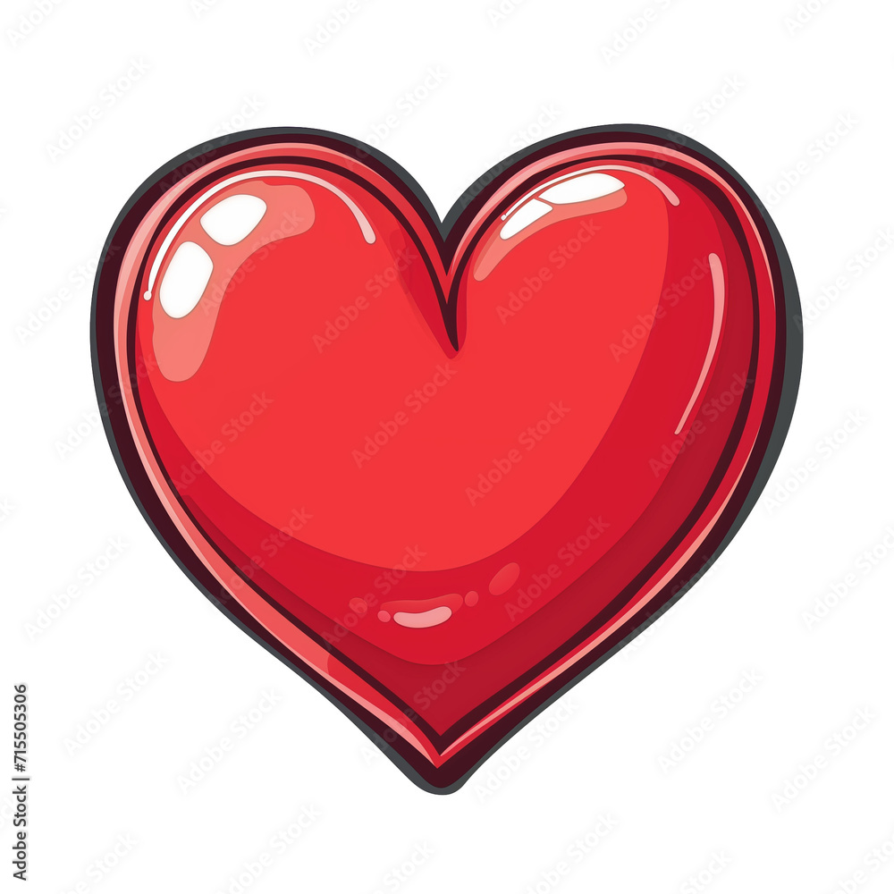 Glossy red heart illustration, suitable for themes of love, Valentine's Day, or health awareness isolated on transparent background Glossy red heart illustration, suitable for themes of love, Valentine's Day, or health awareness isolated on transparent background