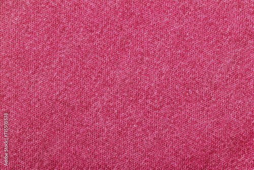 pink color jeans texture, factory fabric on white background
