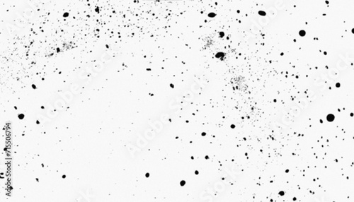 水滴のように黒いスプレーを飛ばした白背景のぼやけたイラスト photo