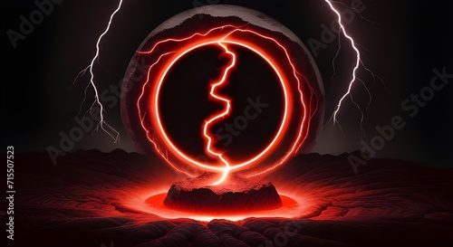 background lava and lightning