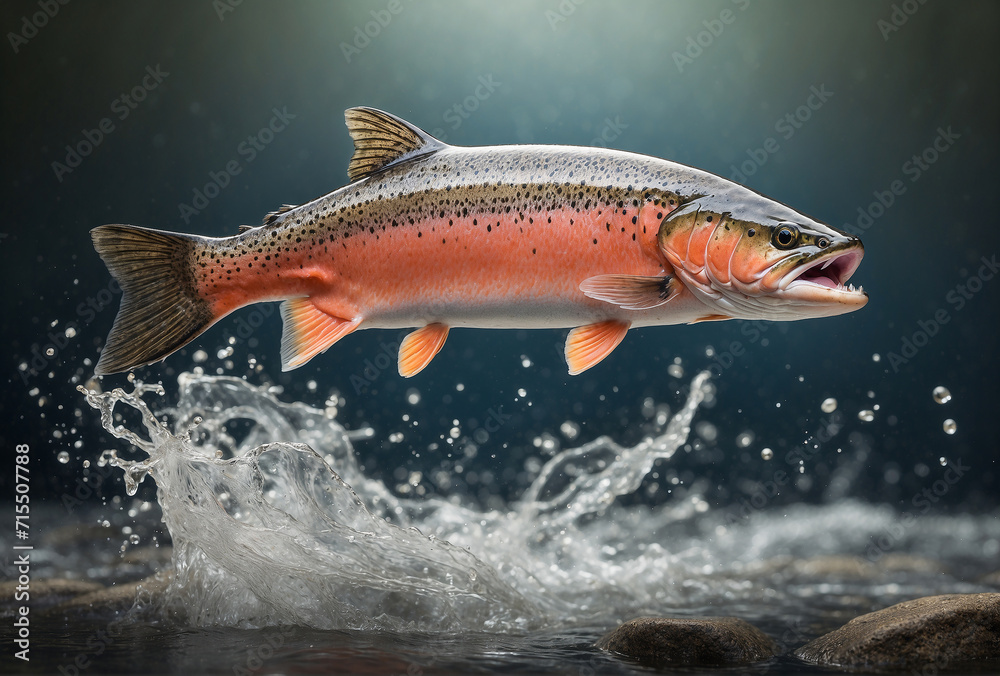 salmon jumping in the water salmon jumping in the water