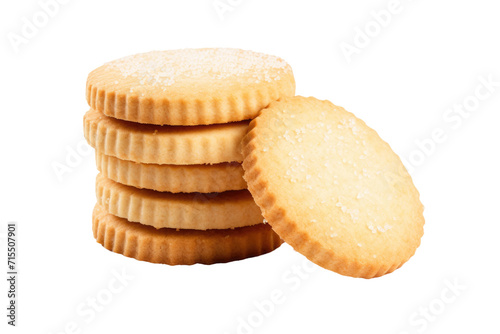 Shortbread Cookie Baked Isolated On Transparent Background