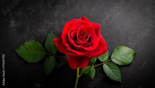 red rose on black background