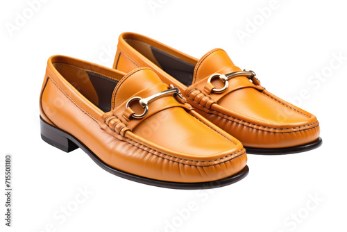 Stylish Snaffle Trim Loafers Isolated On Transparent Background