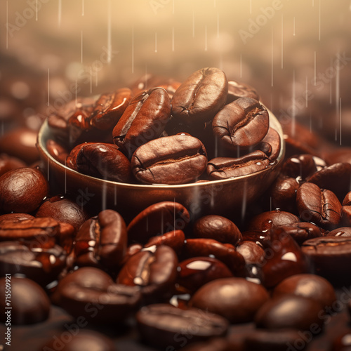 coffee beans and chocolate photo