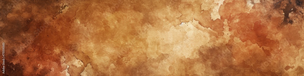 Brown watercolor texture background with abstract design