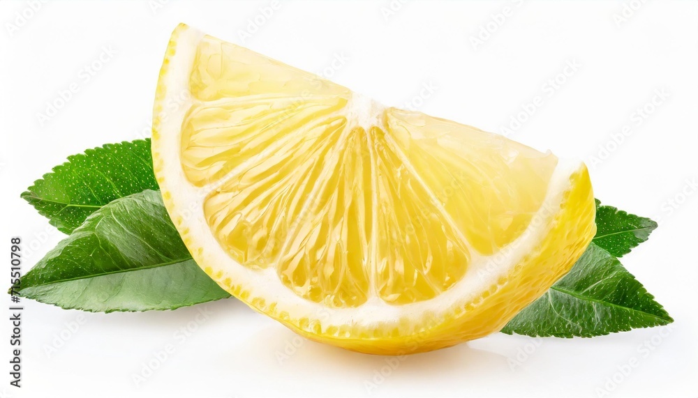 lemon twist slice isolated on white background - obrazy, fototapety, plakaty 