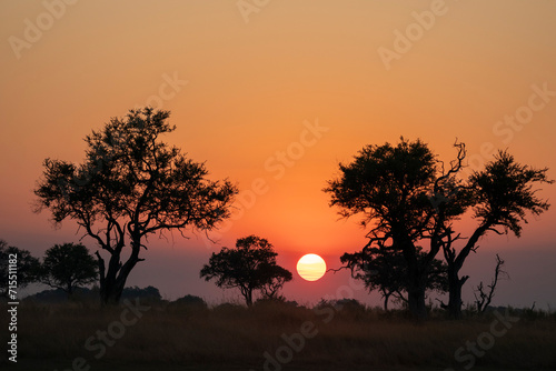 Sunset over the Okavango Delta, Botswana