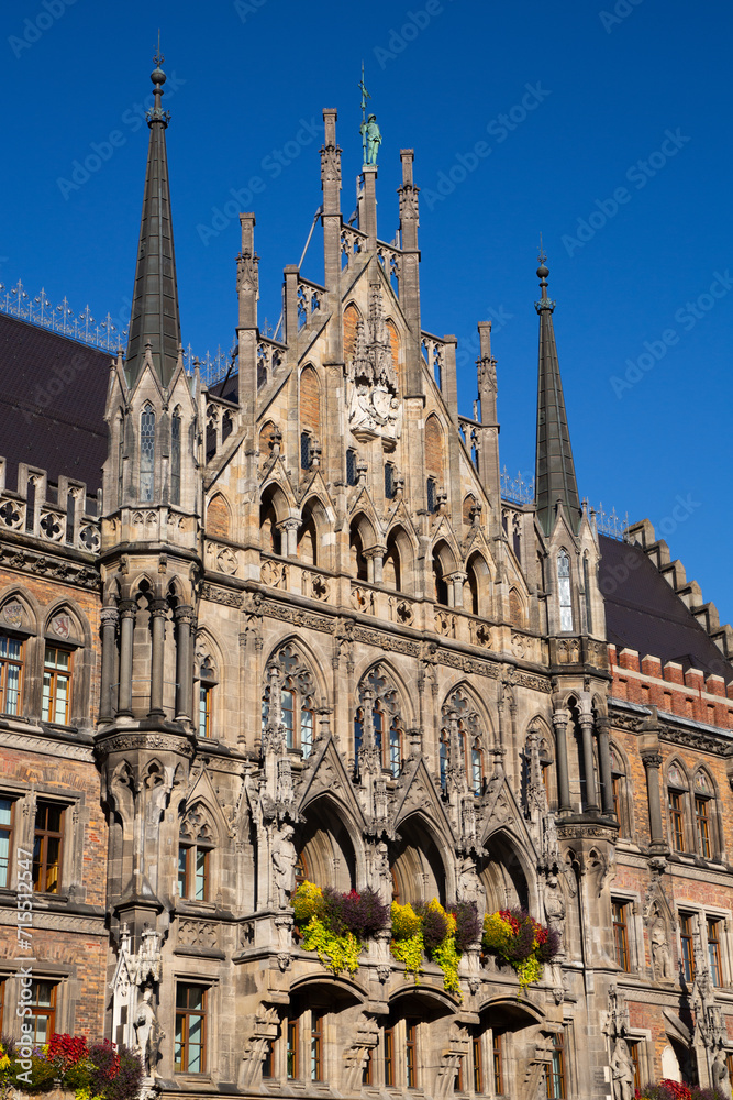New Town Hall, Marienplatz (Plaza) (Square), Old Town, Munich, Bavaria New Town Hall, Marienplatz (Plaza) (Square), Old Town, Munich, Bavaria
