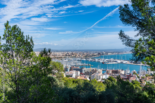 View from Bellver Castle over Palma, Mallorca, Balearic islands, Spain, Mediterranean photo