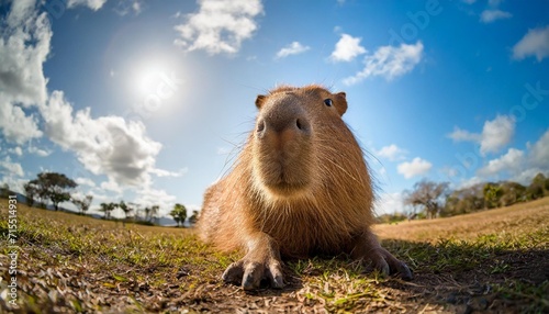 capybara lying photo