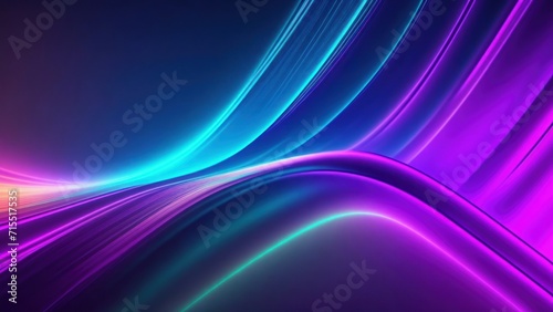 Big Neon Wave Background, generative, AI
