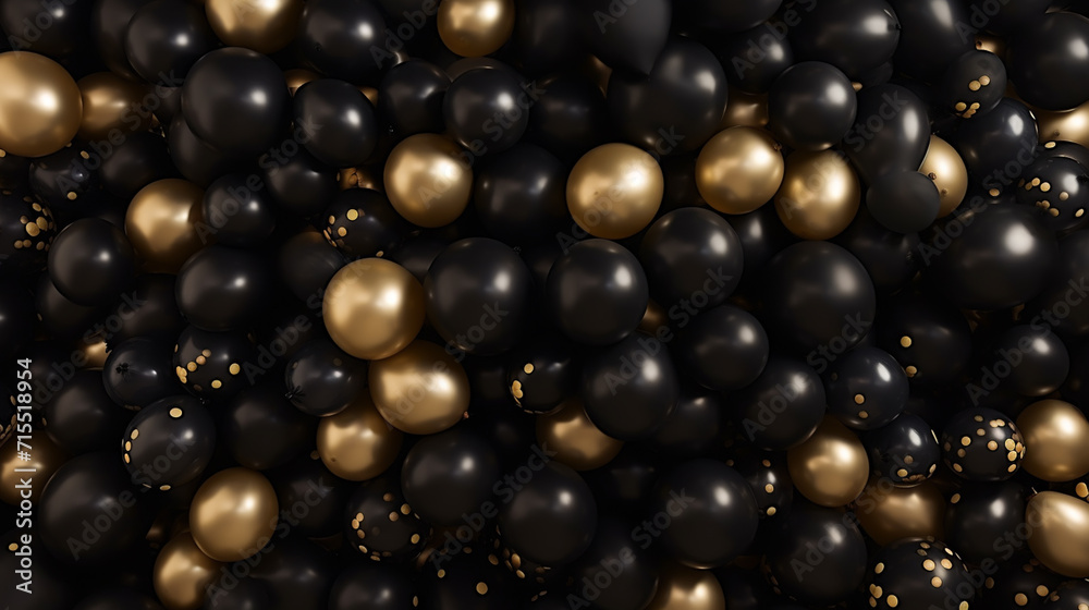 Beautiful black balloons randomly flying frame. Party elegant vector background with space for text. Beautiful black balloons randomly flying frame. Party elegant vector background with space for text.