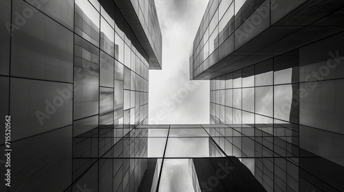 Modern office building. Architectural details of modern building. Business background
