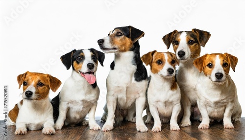 jack russell terrier dog collection standing sitting animal bundle isolated on a white background as transparent png