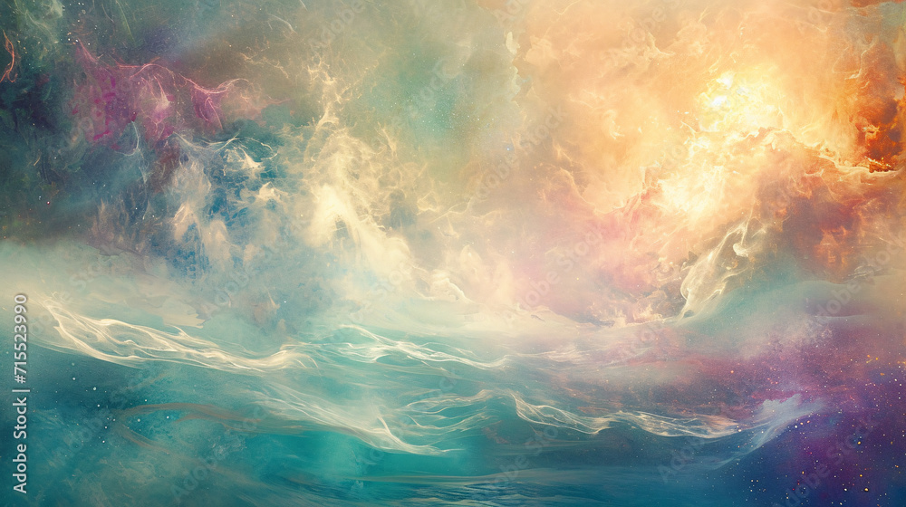 Pastel color wave abstract background.