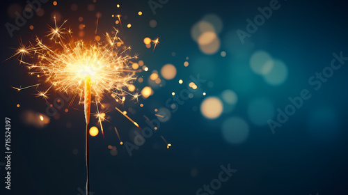 Beautiful creative holiday background with fireworks and sparkles