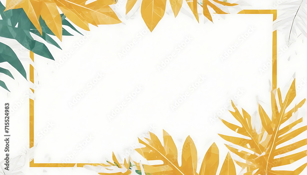 flat-minimalis-tropical-yellow-leaf-frame-and-white-background-no-text-with-border flat-minimalis-tropical-yellow-leaf-frame-and-white-background-no-text-with-border