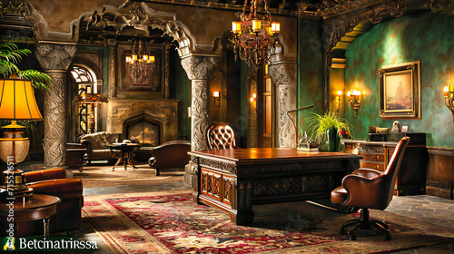 European Palace Interior: Luxurious interior of a European palace, displaying ornate design, historical artifacts, and cultural richness
