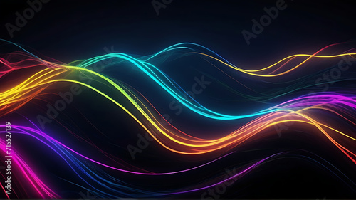 Neon Waves Background abstract wallpaper