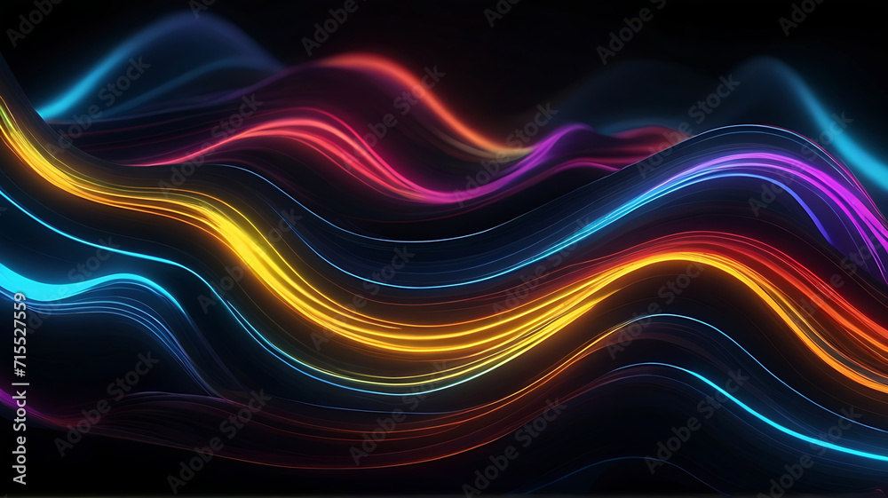 Neon Waves Background abstract wallpaper