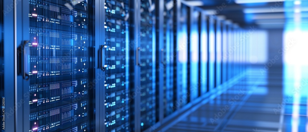 Modern Data center and network devices in high performance operation. Modern Data center and network devices in high performance operation.