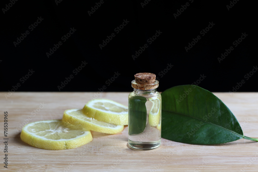 lemon essential oil in bottle lemon essential oil in bottle