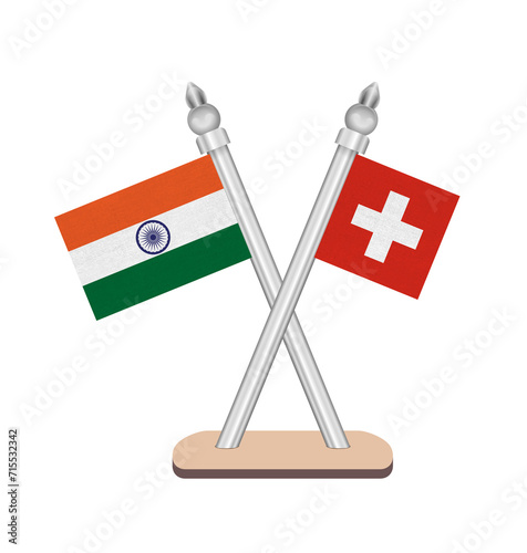 india switzerland flag
