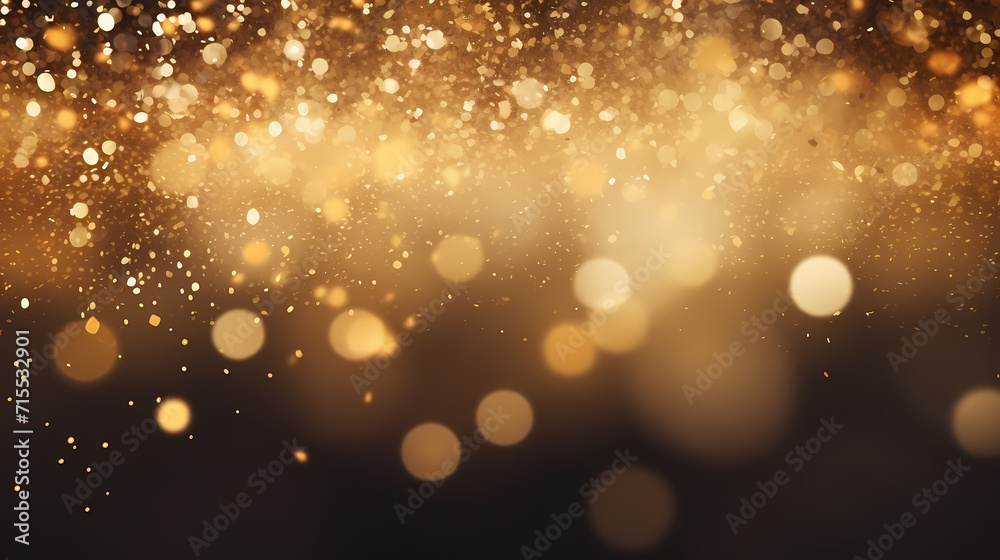 Happy New Year, burning fireworks with bokeh light background