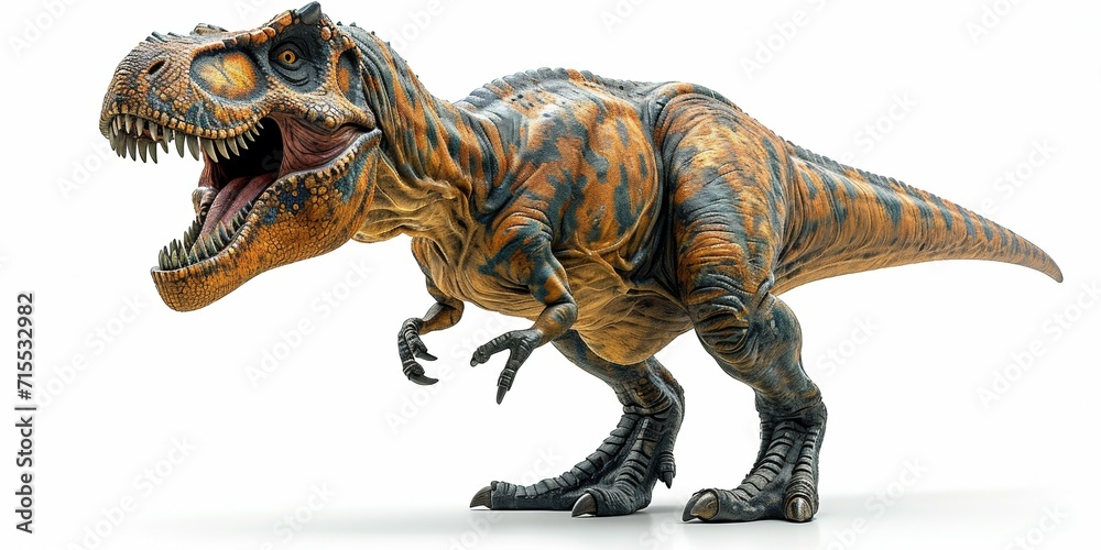 Fototapeta premium Gigantic dinosaur - an ancient, fearsome predator with sharp claws, representing prehistoric power and strength.