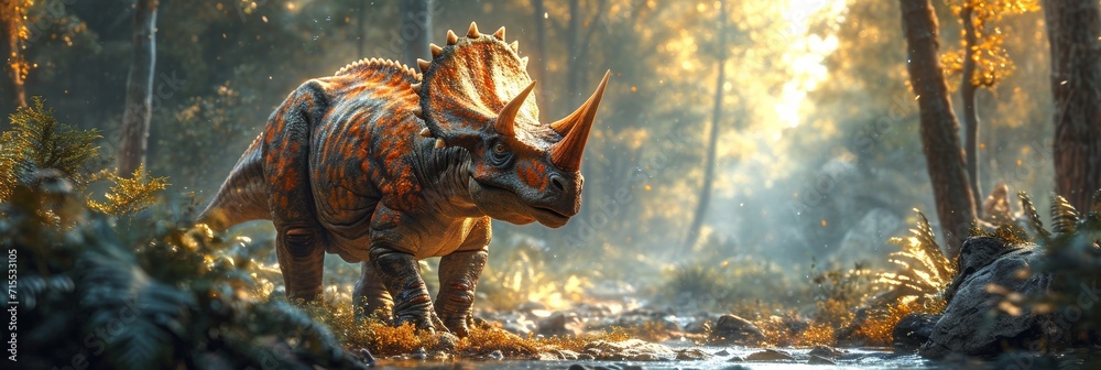 Giant herbivore from the extinct Jurassic period, roamed primeval landscapes with armored protection. Giant herbivore from the extinct Jurassic period, roamed primeval landscapes with armored protection.