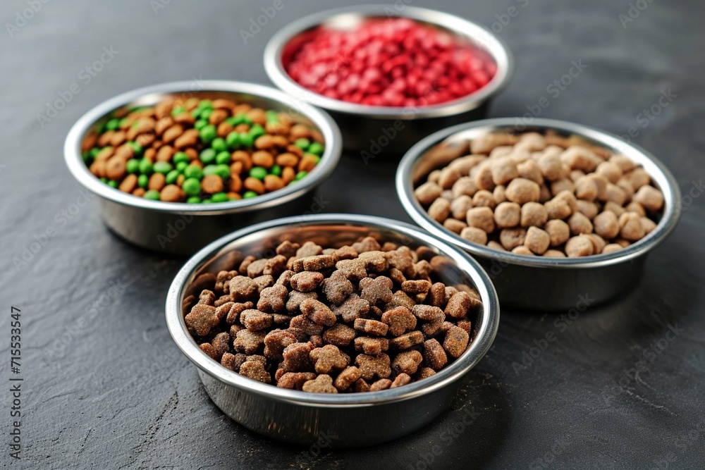 set of dog foods