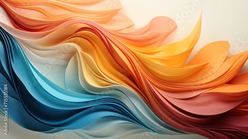 Modern, Soft Pop wave textures on white background. Abstract Waves of Color, Flowing Curves and Bold Hues. 