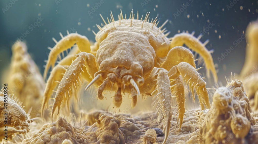 Dust mites These are microscopic creatures that live in dust and can