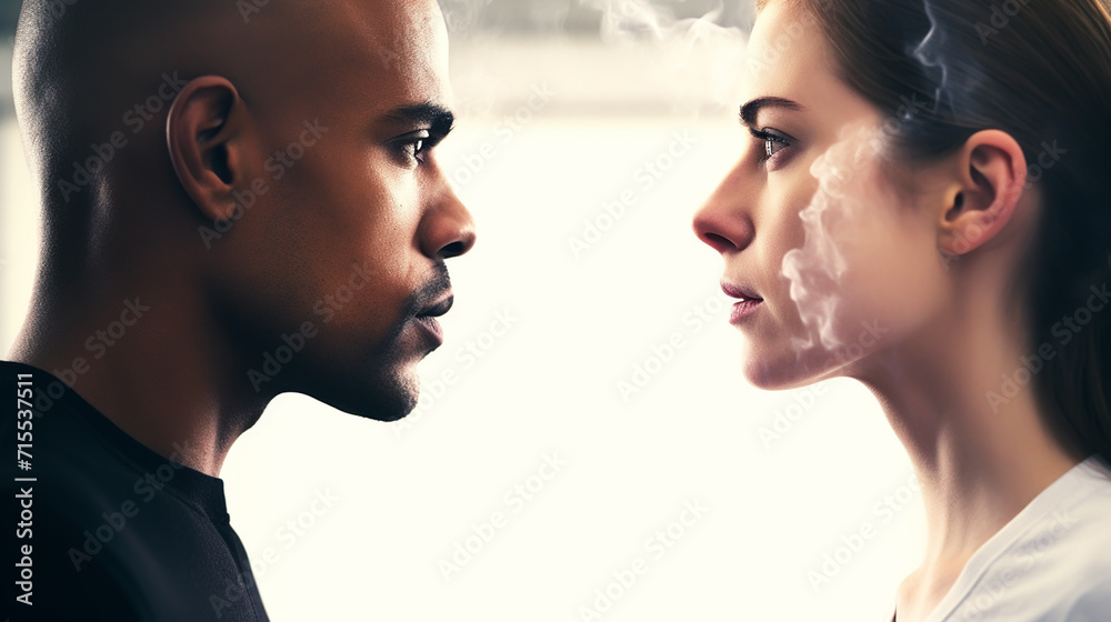 Storytelling image of a multiethnic senior couple in love Storytelling image of a multiethnic senior couple in love