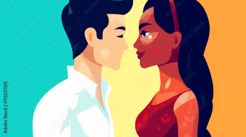 Storytelling image of a multiethnic senior couple in love Storytelling image of a multiethnic senior couple in love