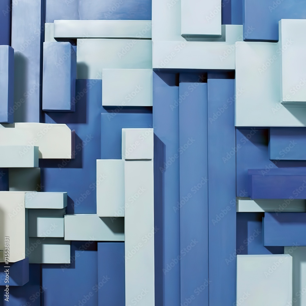 Overlapping blue forms background Overlapping blue forms background